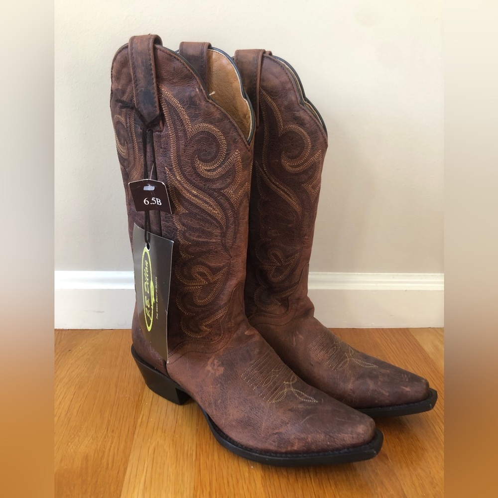 Brand new  leather cowboy boots. Women’s 6.5. Width b